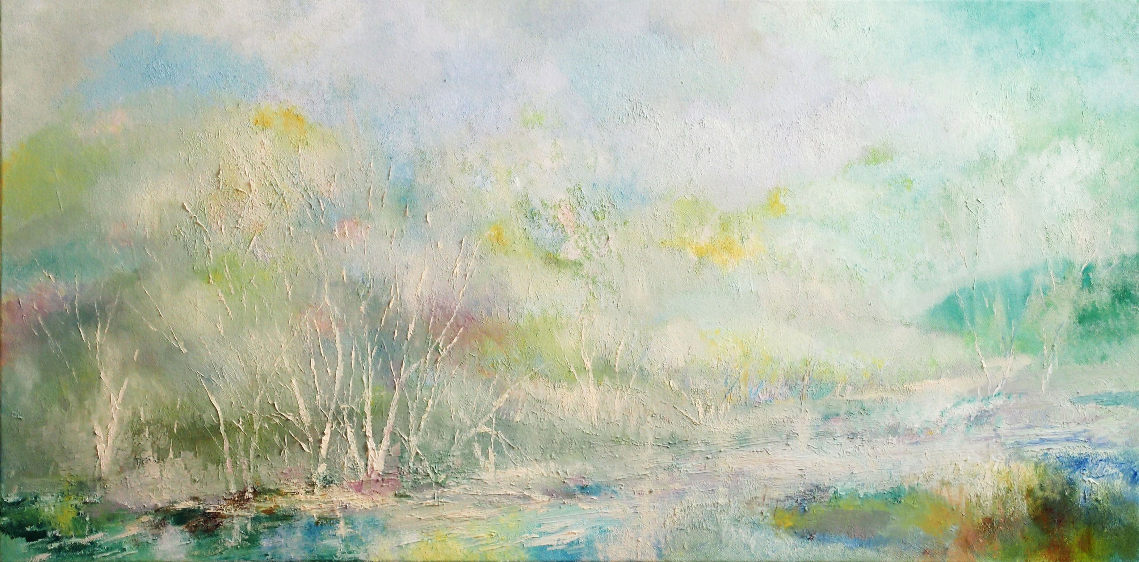 'Morning Light by Waterside' by artist John Gerard Anusas